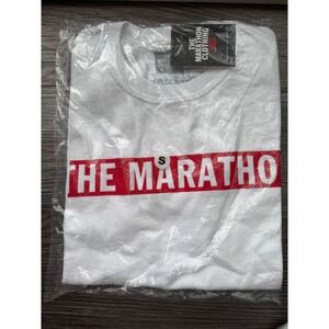 The Marathon Clothing White Red Logo Graphic T Shirt Mens Size Small NEW